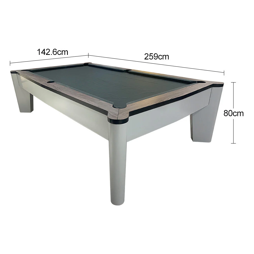 QUESLA G02 8FT Slate Billiard Table w/ Free Accessories Pool Table - Grey&Grayish Blue - Image 5