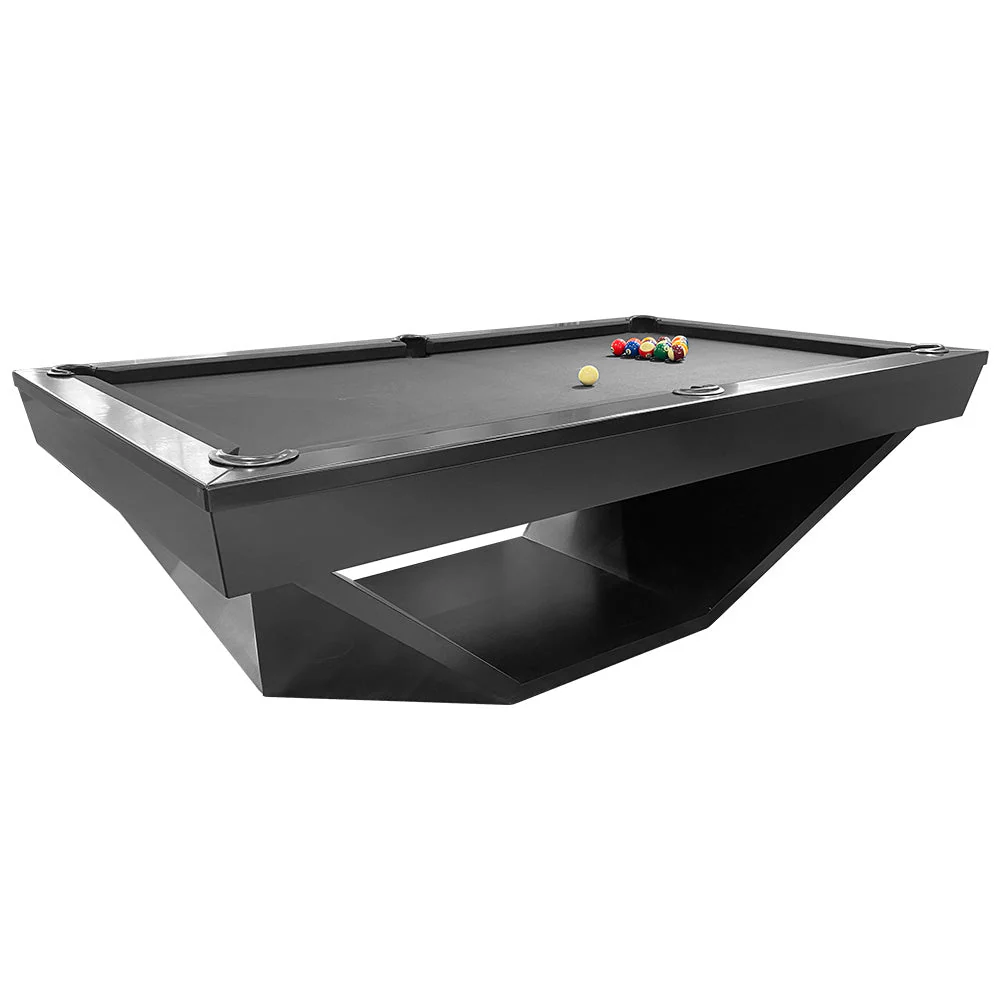 QUESLA WP11 8FT Luxury Slate Billiard Table w/ Free Accessories Pool Table-Black&Grey