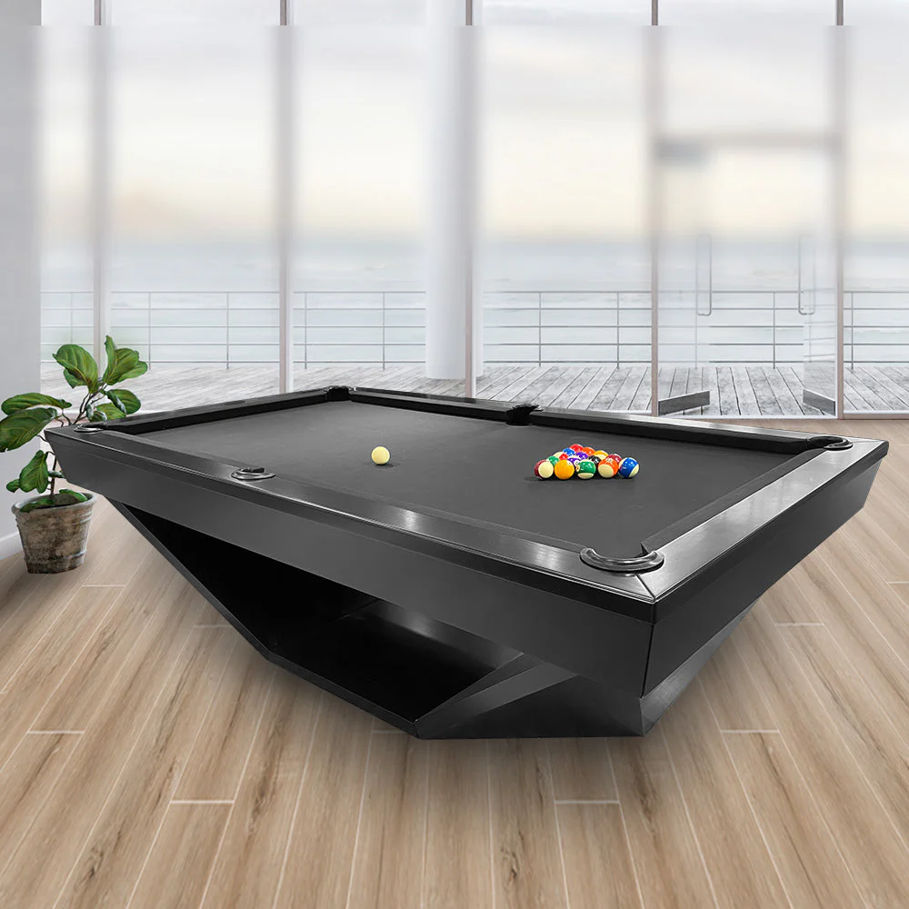 QUESLA WP11 8FT Luxury Slate Billiard Table w/ Free Accessories Pool Table-Black&Grey - Image 4