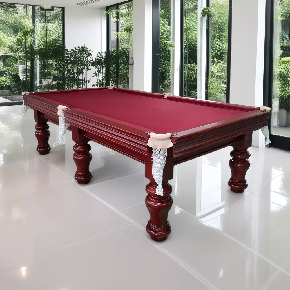 QUESLA HESTIA 9FT Slate Pool Snooker Table Billiards Table - Mahogany - Image 11