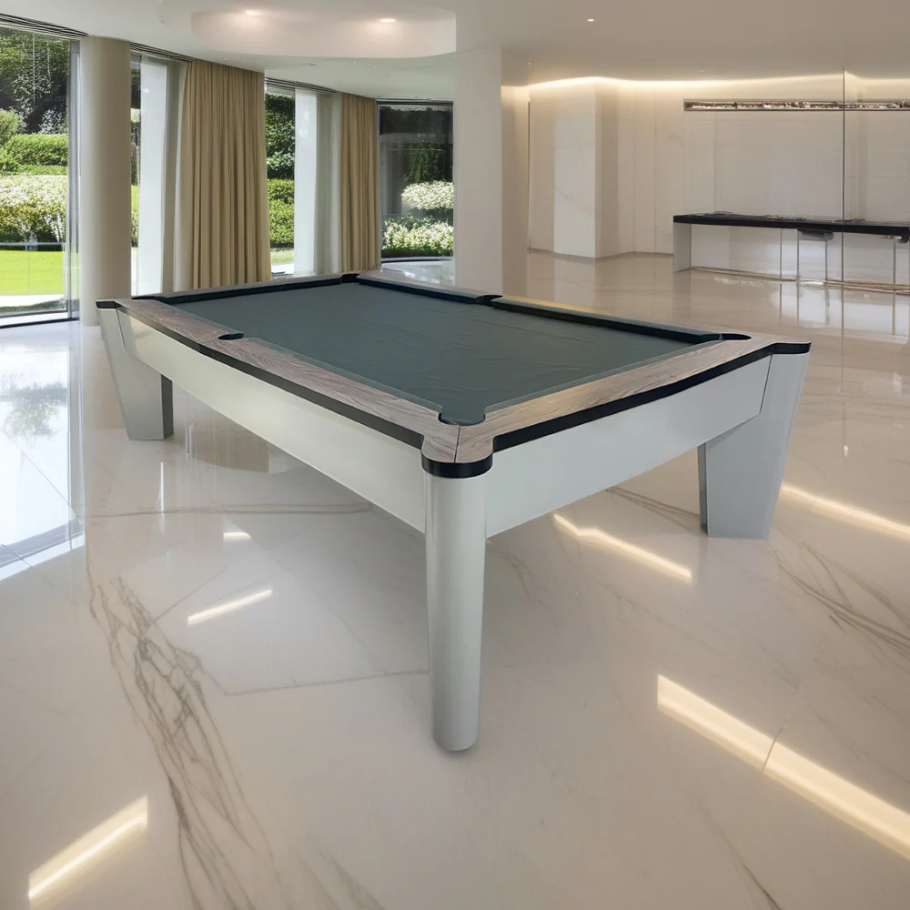 QUESLA G02 8FT Slate Billiard Table w/ Free Accessories Pool Table - Grey&Grayish Blue - Image 4