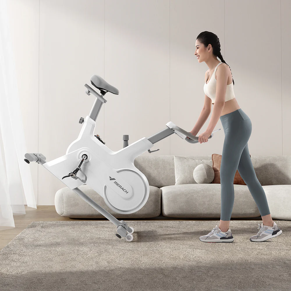 FITPRO MR667 6 KG Flywheel Spin Bike Home Gym Train - White - Image 2