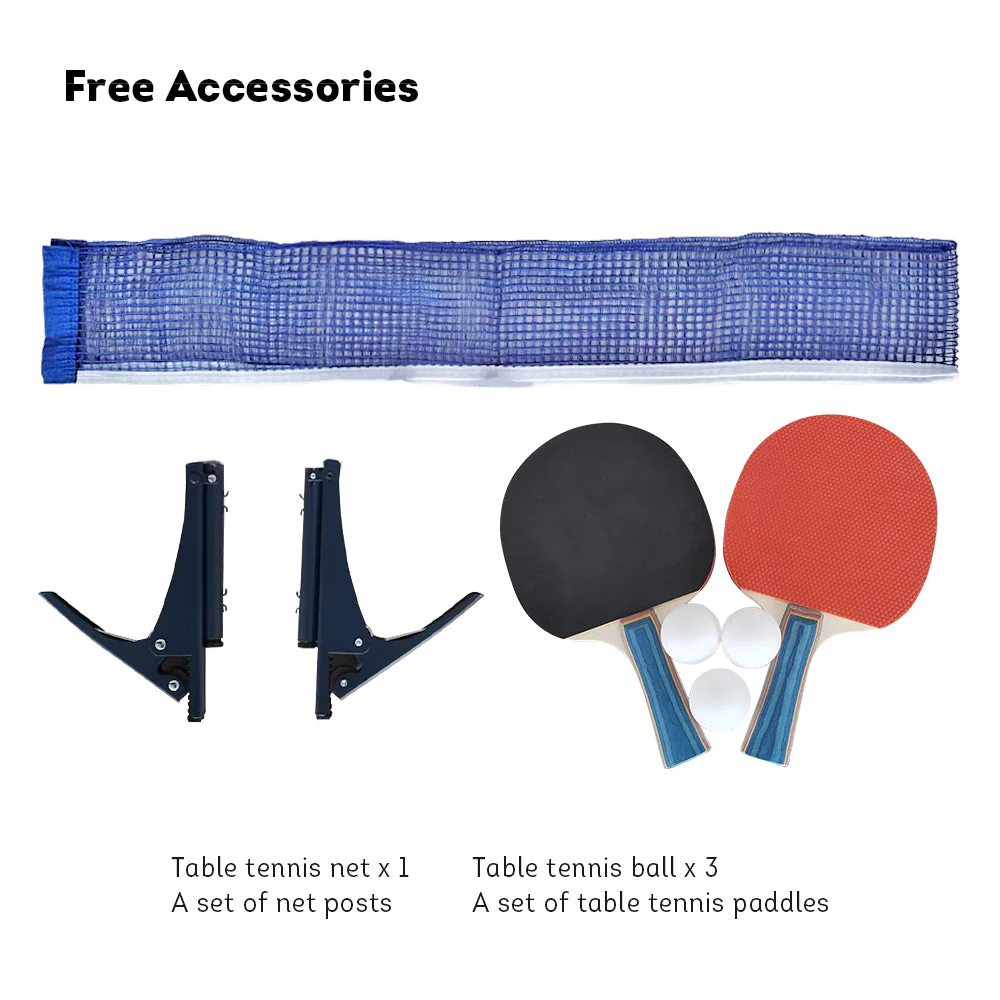 DOUBLE FISH Q1 Indoor 15mm Blue Table Tennis Pingpong Table-Bats Balls Net ITTF Approve - Image 7