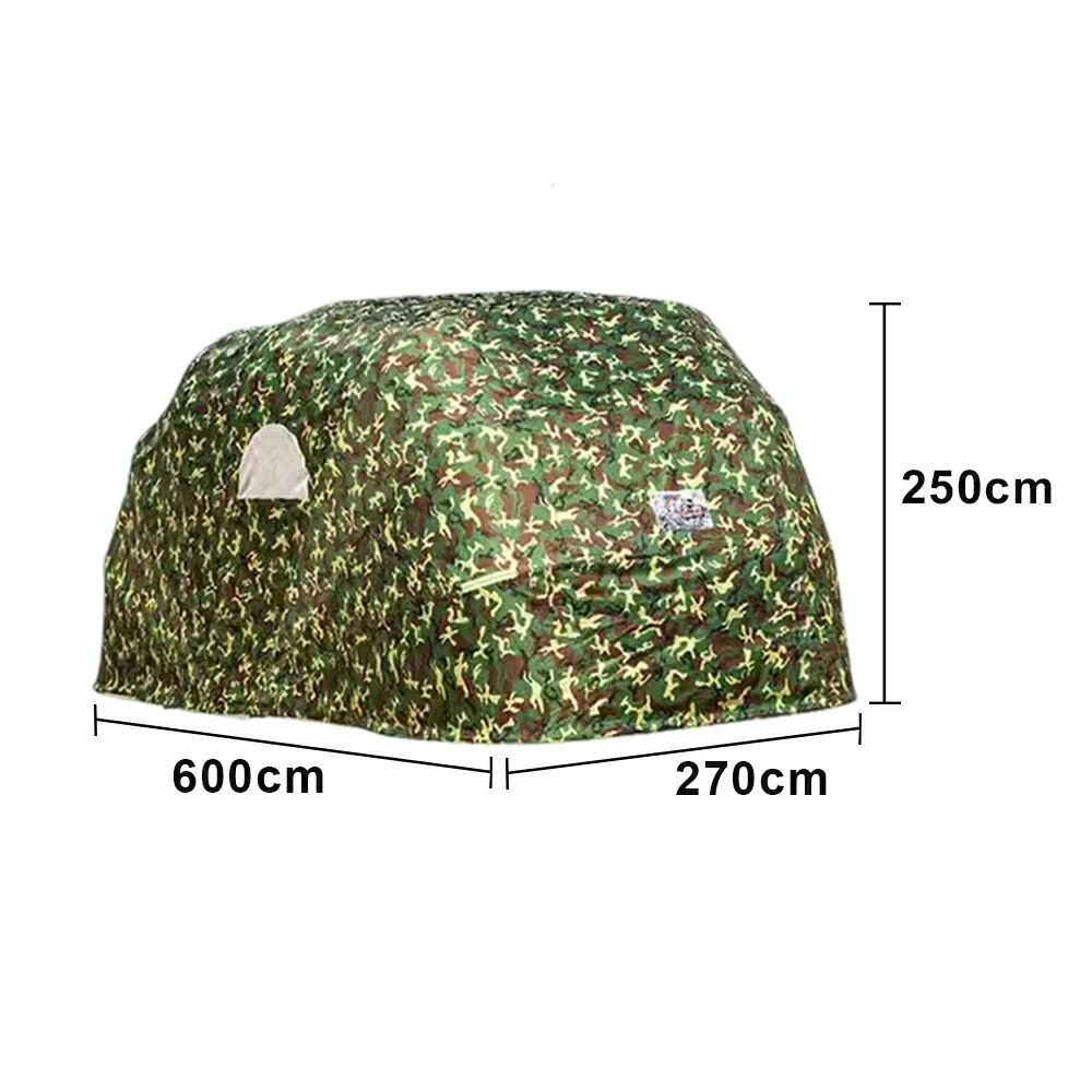 TREKKA Manual Car Canopy - 5.6/6m Upgraded Galvanized Steel Frame with Reinforced Structure, Waterproof & UV-Resistant Fabric, Wind-Stable Design - Camouflage - Image 6