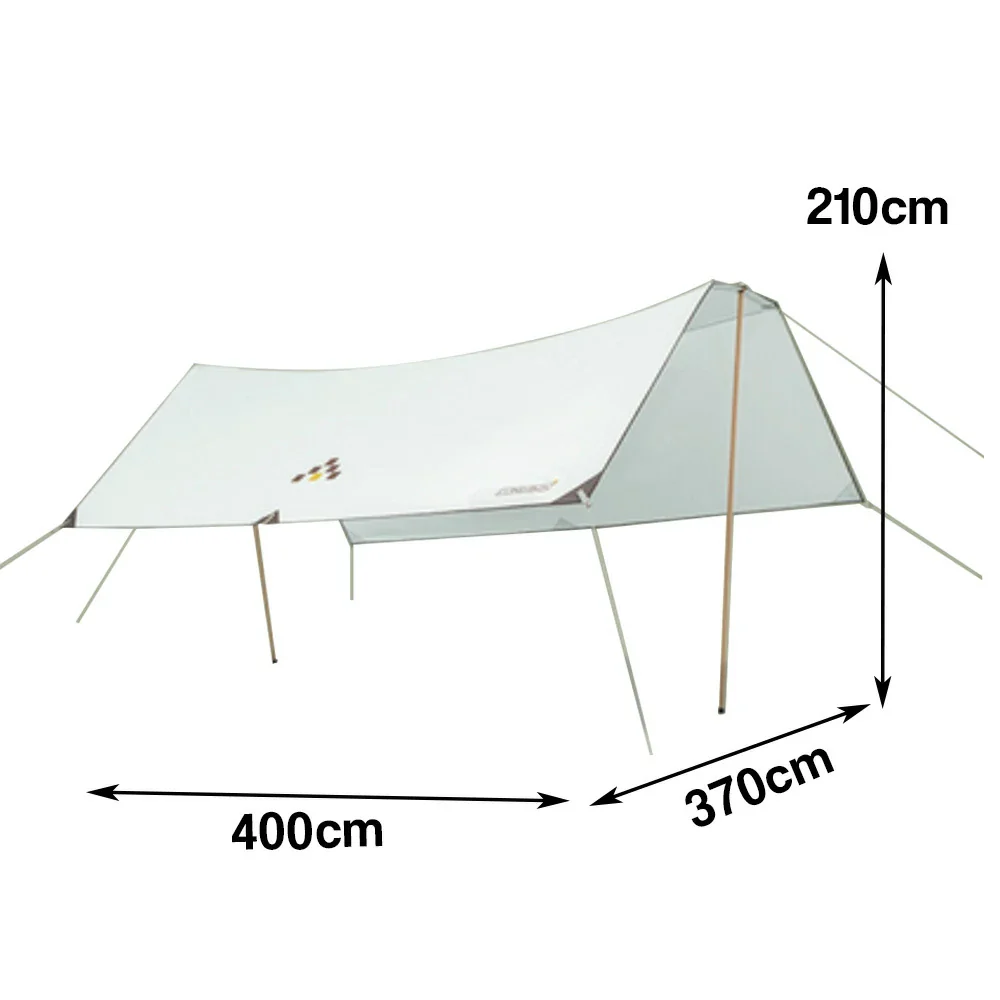 TREKKA 15 Square Meter Silver-Coated T-Wing Canopy - UPF50 Plus Sun Protection, 2.1m High Poles, Tear-Resistant 210D Oxford Shade Shelter - Mint Green - Image 5