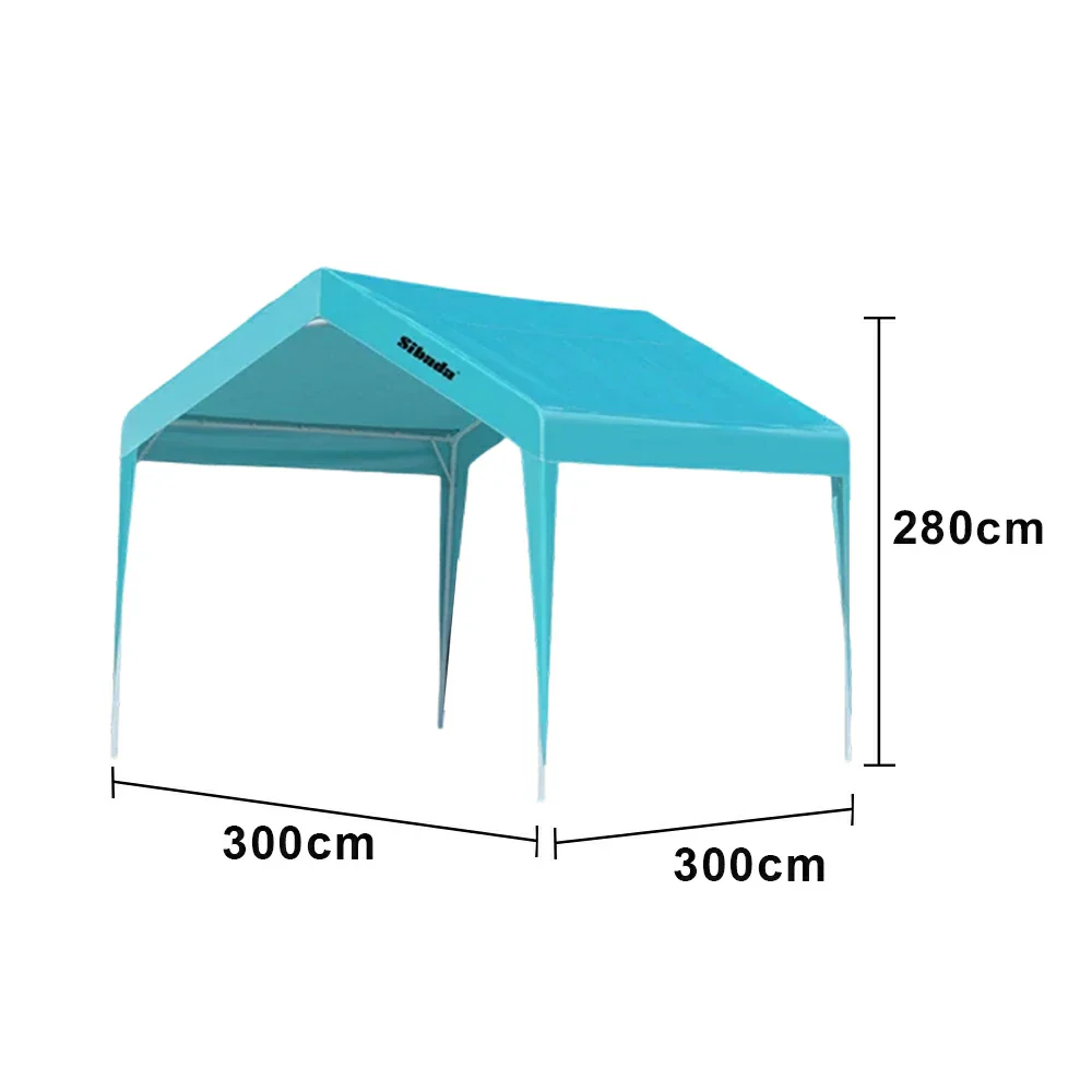 TREKKA Outdoor Pop-Up Gazebo - 3x3m Canopy Only, Reinforced Steel Frame, Waterproof & UV-Resistant Fabric, Wind-Stable Structure, Quick Assembly - Blue - Image 5