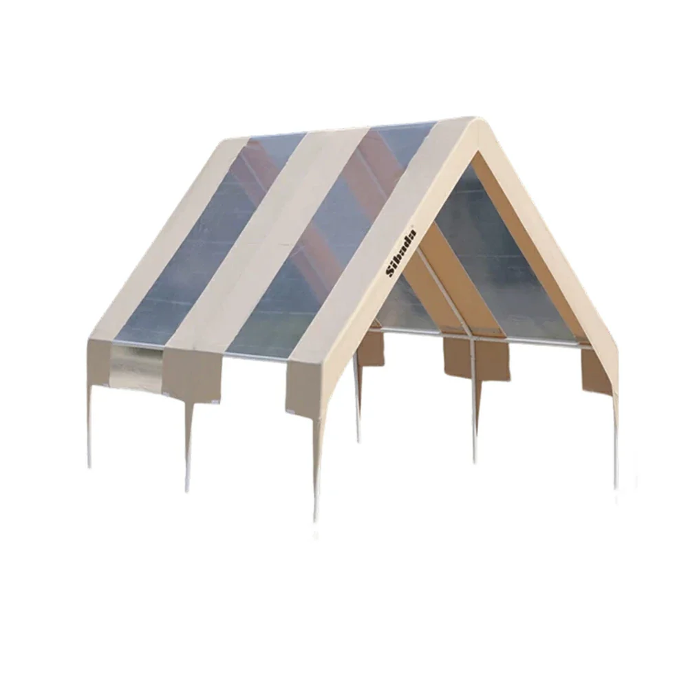 TREKKA Extra-Thick Outdoor Canopy Tent - 3x4m Cover with Dual Transparent Panels, Reinforced Steel Frame, Wind-Stable Structure, Waterproof & UV-Resistant Material - Clear