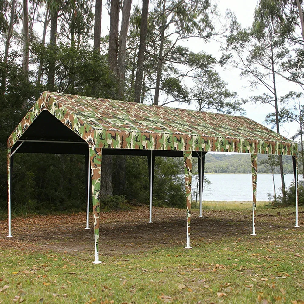 TREKKA Heavy-Duty Outdoor Canopy Tent - 3x6m Large Canopy with Reinforced Steel Frame, Waterproof & UV-Resistant Fabric, Wind-Stable Structure - Camouflage - Image 2