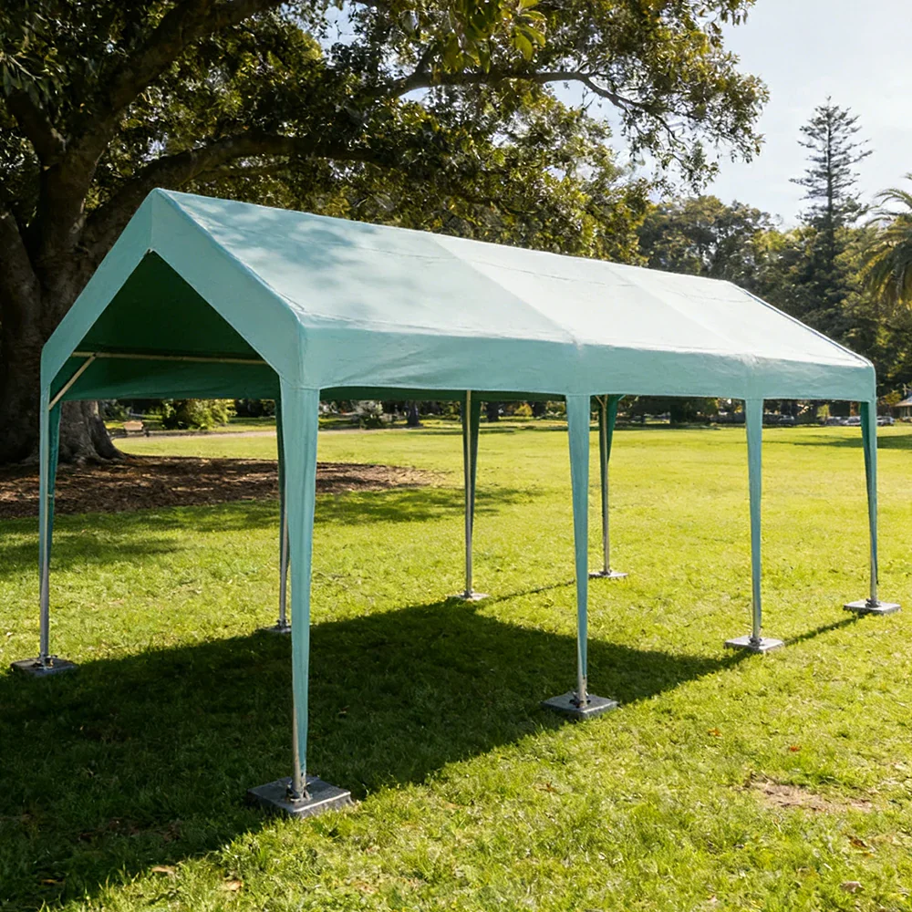 TREKKA Heavy-Duty Outdoor Canopy Tent - 3x6m Large Canopy with Reinforced Steel Frame, Waterproof & UV-Resistant Fabric, Wind-Stable Structure - Blue - Image 2