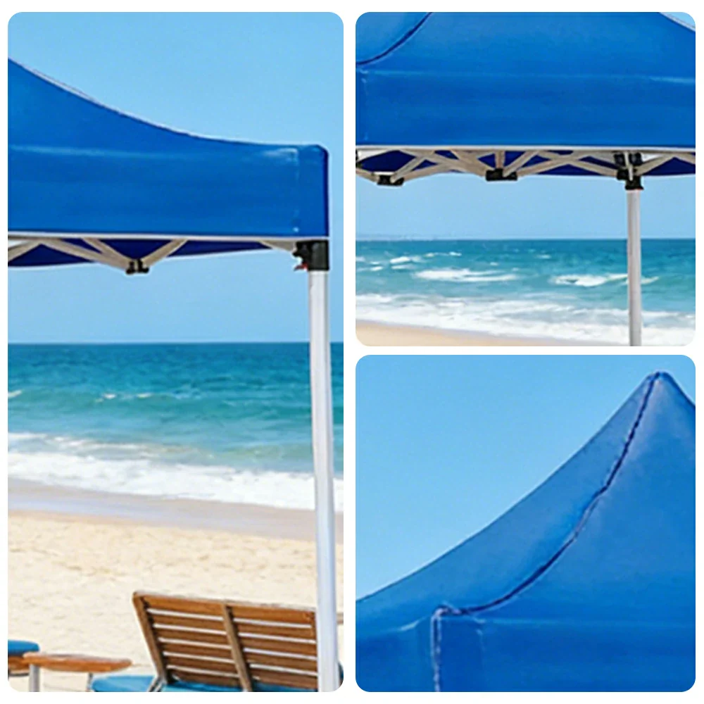 TREKKA Outdoor Pop-Up Canopy - 2/3m Square Canopy with Reinforced Steel Frame, Waterproof & UV-Resistant Fabric, Wind-Stable Structure - Blue - Image 3