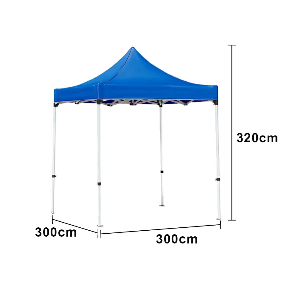 TREKKA Outdoor Pop-Up Canopy - 2/3m Square Canopy with Reinforced Steel Frame, Waterproof & UV-Resistant Fabric, Wind-Stable Structure - Blue - Image 6