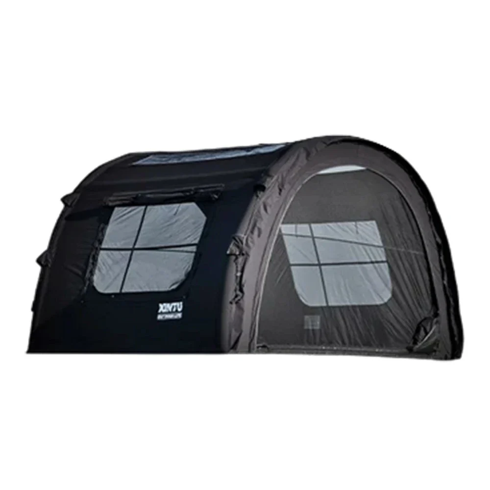 TREKKA Modular Inflatable Camping Tent for 2–3 People - All-Season Design, Extra-Stable Structure, Ideal for Autumn & Winter Camping - Black
