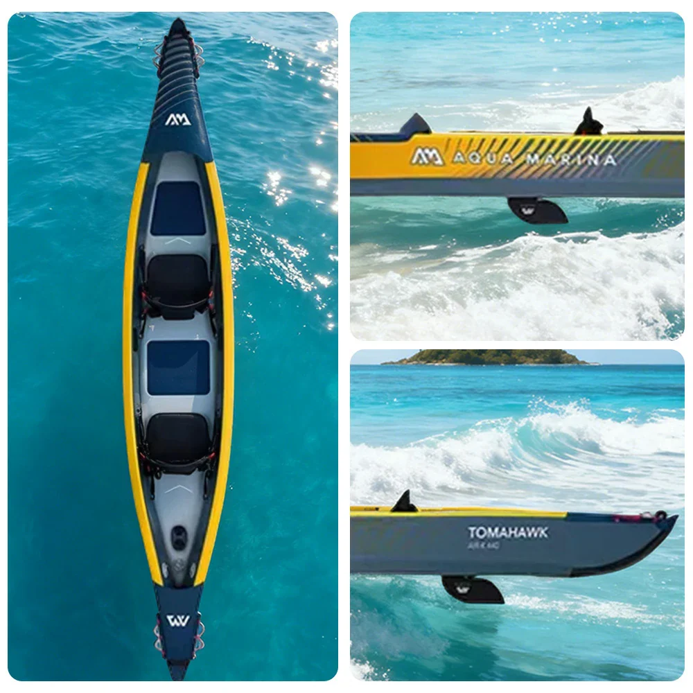 TREKKA 1/2/3-Person Inflatable Kayak Lightweight Durable Design Inflatable Keel Splash-Proof Shields Ideal for Boating & Fishing - Image 8