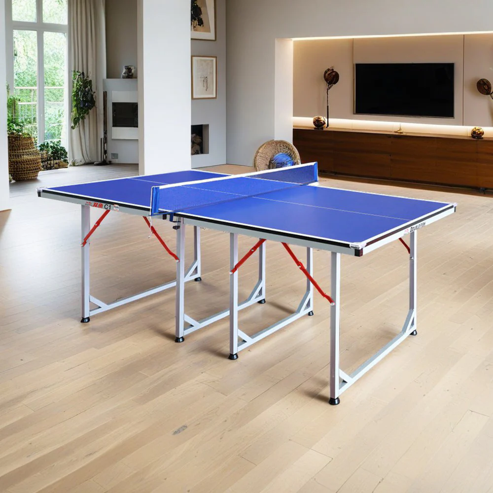 DOUBLE FISH C1 15mm Gray&Blue Indoor Table Tennis/Ping Pong Table - Bats Ball Net ITTF Approve - Image 6