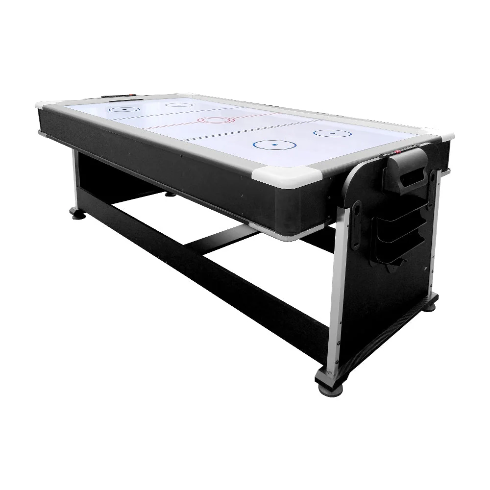 VERSA 4-IN-1 7FT Convertible Table Air Hockey, Pool Billiards, Dining, and Table Tennis for Billiard Game Rooms with Free Accessories - Red Felt - Image 11