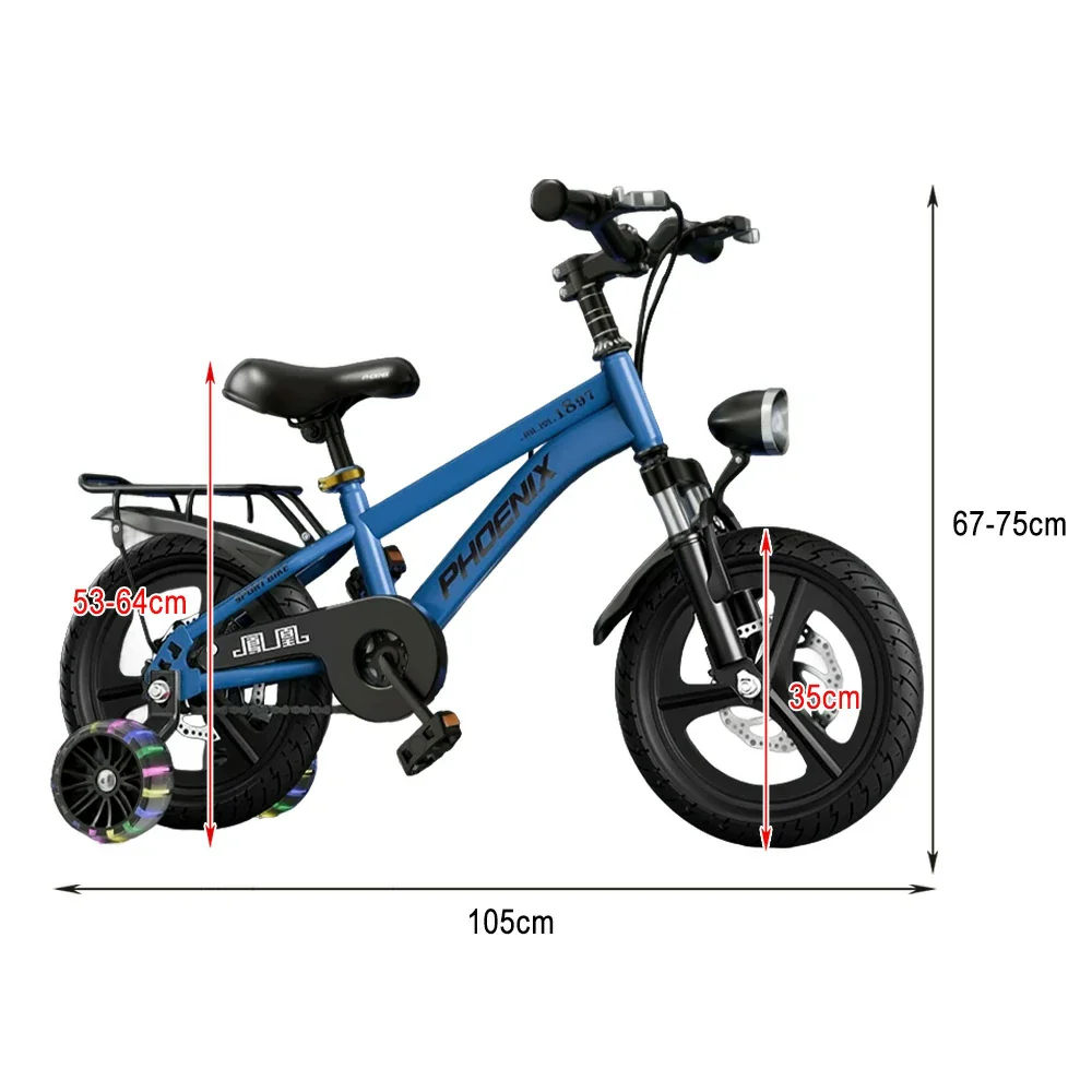 VOLTUS 18/20/22 Kids' Bike with Rear Seat – Integrated or Spoke Wheels - Blue - Image 5
