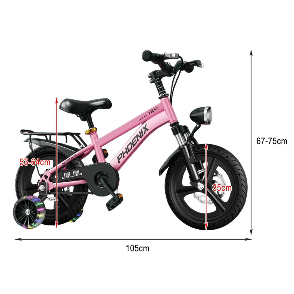 VOLTUS 18/20/22 Kids' Bike with Rear Seat – Integrated or Spoke Wheels - Pink - Image 5