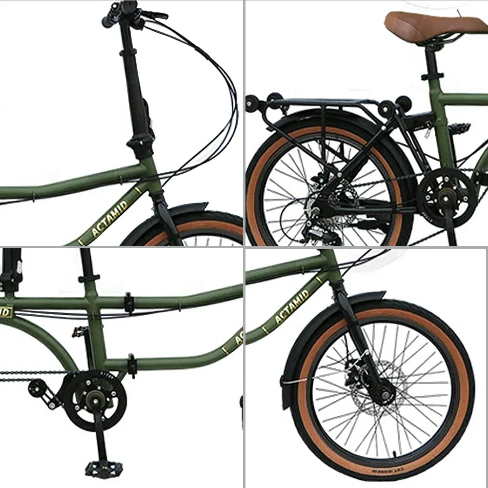 VOLTUS 20 Inch Double Bike 4-Fold Design with Upgraded Shock Absorber Seat-Green - Image 3