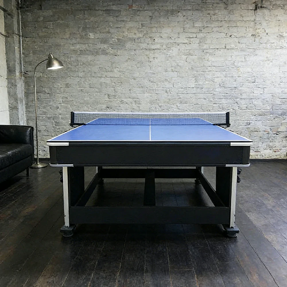 VERSA 4-IN-1 6FT Convertible Game Table - Air Hockey, Pool, Table Tennis & Dining, Space-Saving Black Frame, Free Accessories - Black Felt - Image 11