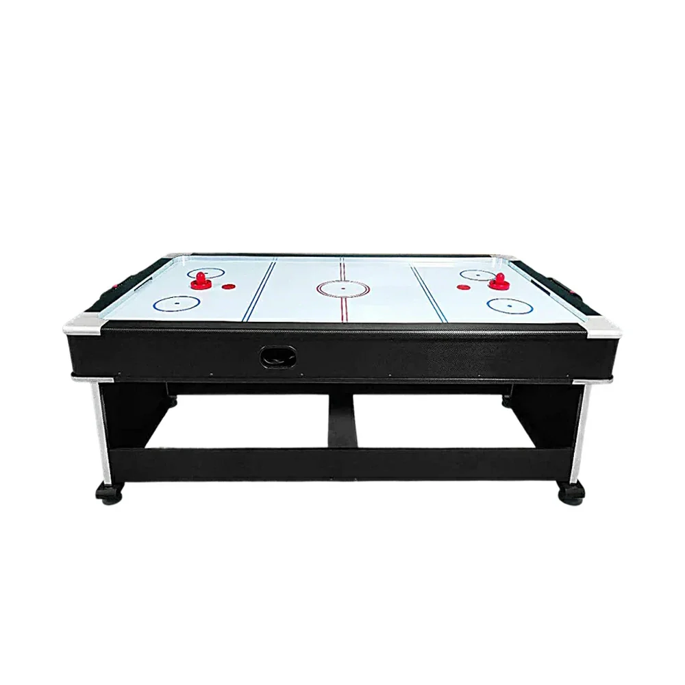 VERSA 4-IN-1 6FT Convertible Game Table - Air Hockey, Pool, Table Tennis & Dining, Space-Saving Black Frame, Free Accessories - Green Felt - Image 12
